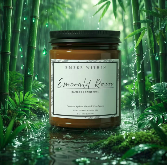 Emerald Rain — Bamboo + Rainstorm Candle
