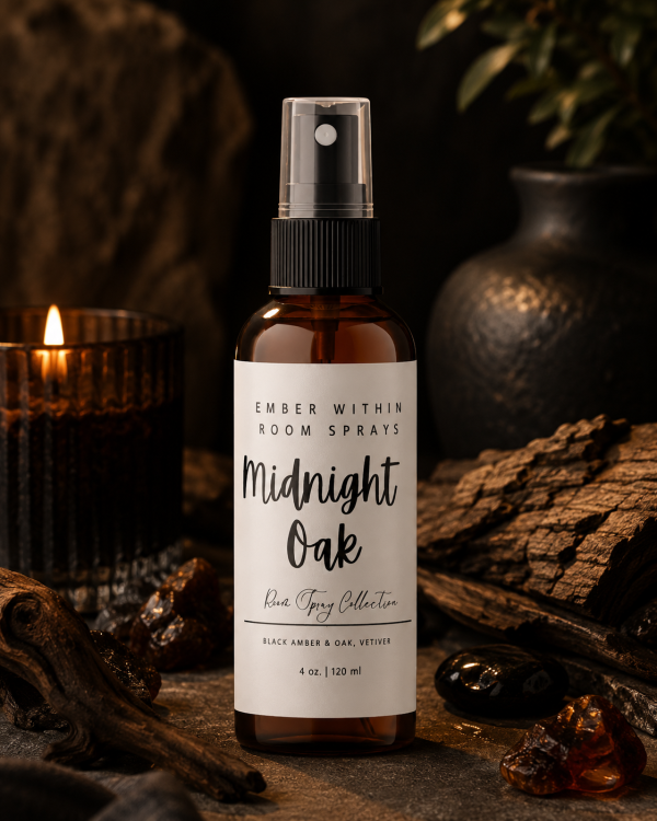 Midnight Oak Room Spray – Black Amber & Oak with Vetiver
