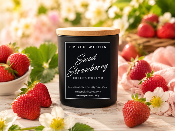Sweet Strawberry Candle | Fresh Picked Strawberry Luxury Candle