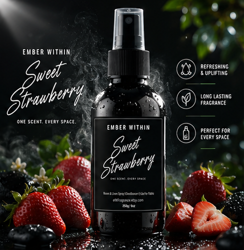 Sweet Strawberry Room & Linen Spray | Fresh Picked Strawberry Luxury Spray